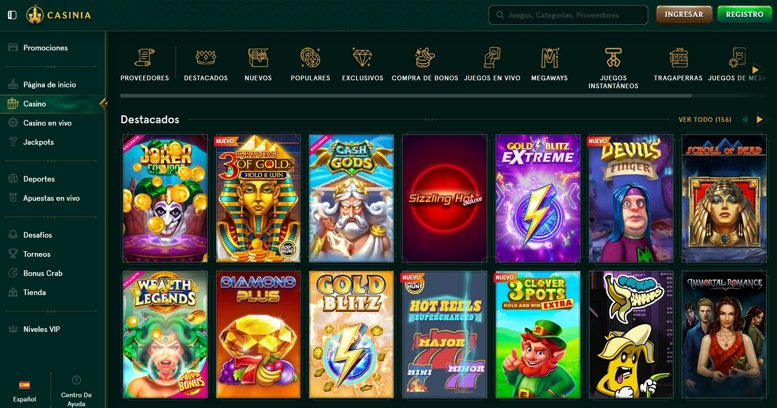 Casinia Casino Juegos disponibles