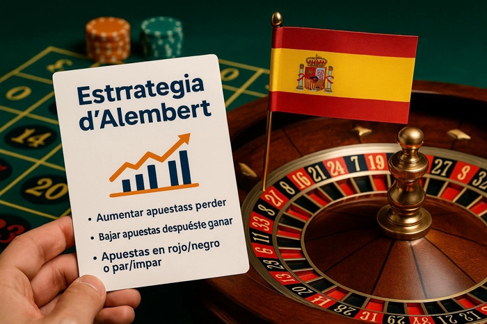 Estrategia d'Alembert en la ruleta en casinos en línea de España
